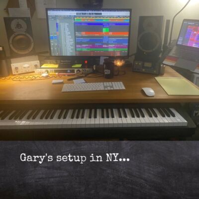 Gary’s studio setup in New York